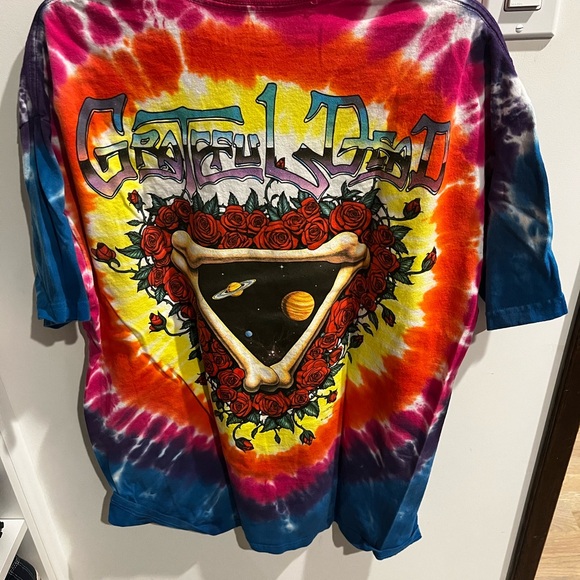 Liquid Blue Multicolor Tie-Dye Grateful Dead T-Shirt - Picture 3 of 3